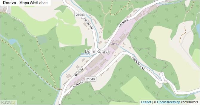 Rotava - mapa části obce