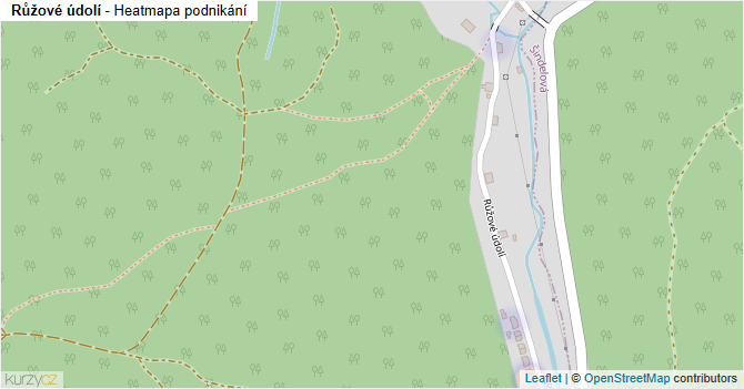 Růžové údolí - mapa podnikání