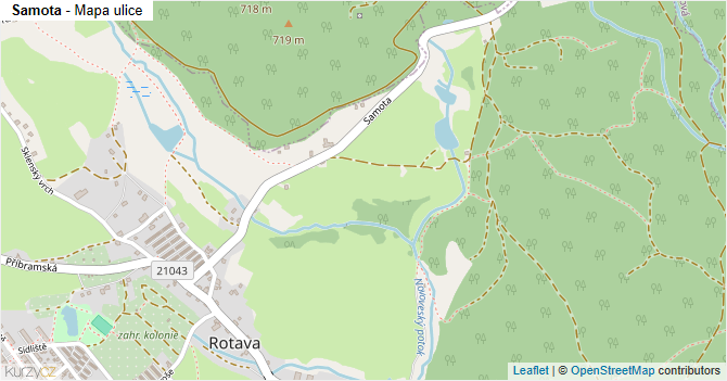 Samota - mapa ulice