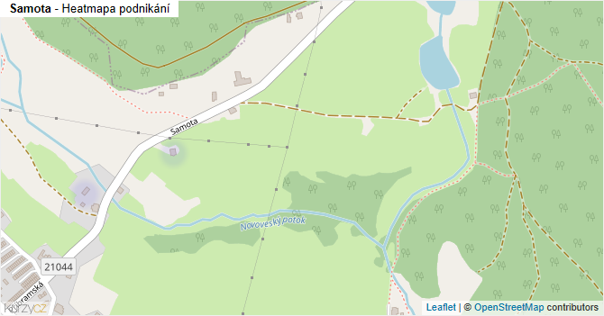 Samota - mapa podnikání