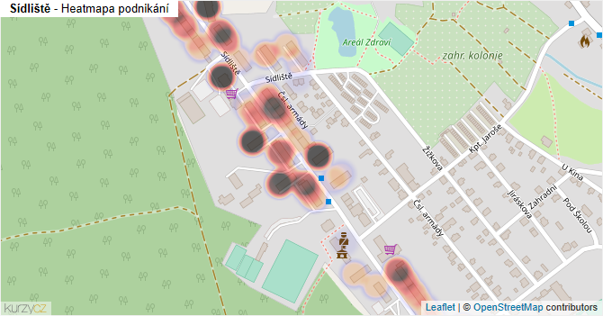 Sídliště - mapa podnikání