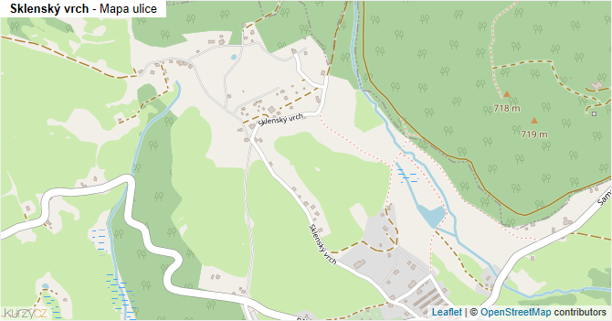 Sklenský vrch - mapa ulice
