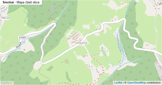 Smolná - mapa části obce
