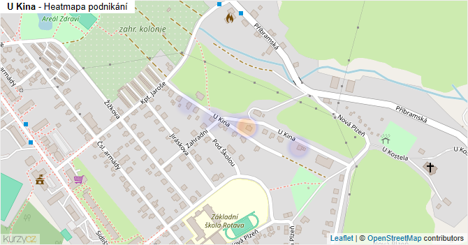 U Kina - mapa podnikání