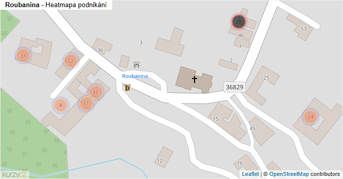 Roubanina - mapa podnikání