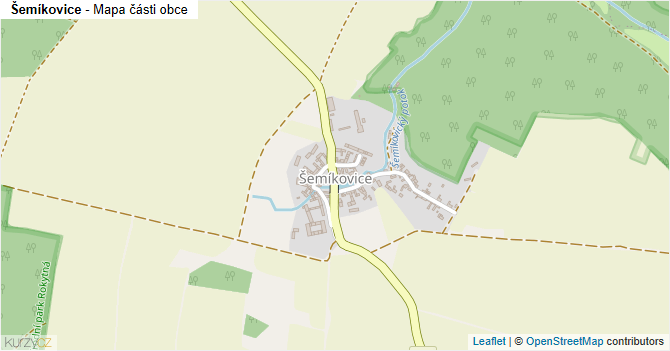Šemíkovice - mapa části obce