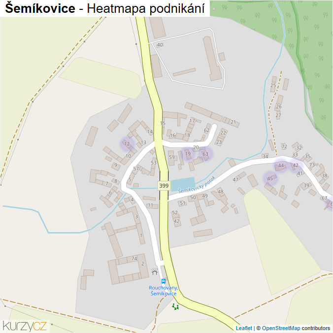 Mapa Šemíkovice - Firmy v části obce.