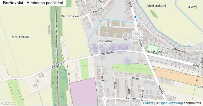 Boršovská - mapa podnikání