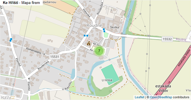 Ke Hřišti - mapa firem