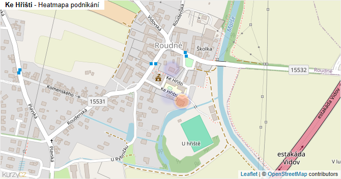 Ke Hřišti - mapa podnikání