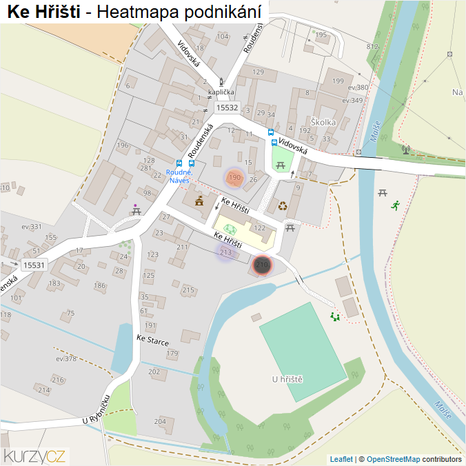 Mapa Ke Hřišti - Firmy v ulici.