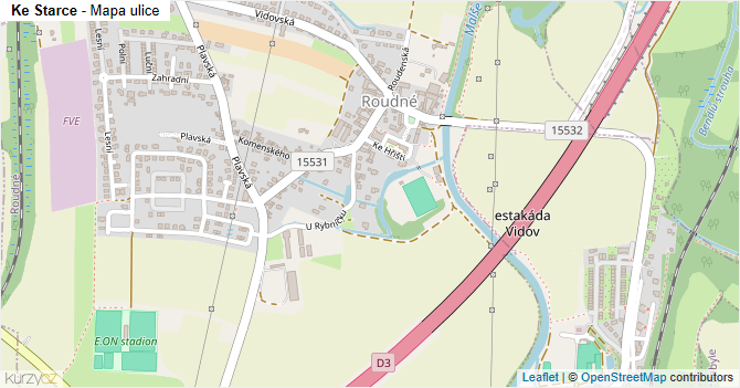 Ke Starce - mapa ulice
