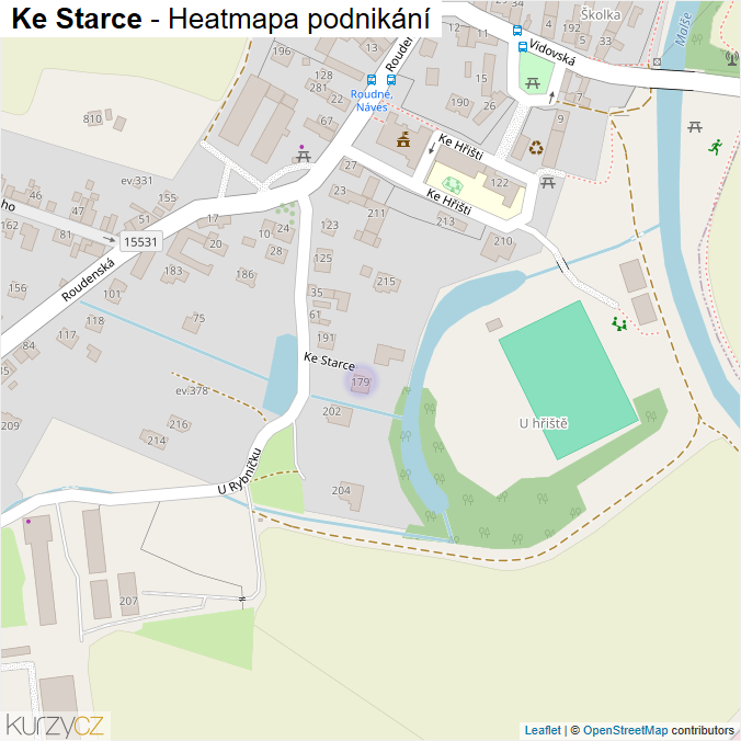 Mapa Ke Starce - Firmy v ulici.