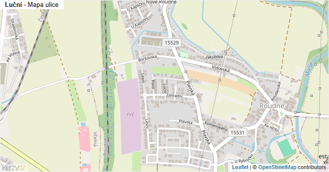 Luční - mapa ulice