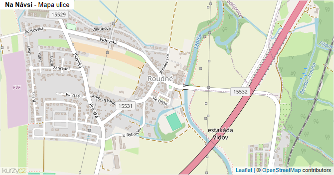 Na Návsi - mapa ulice