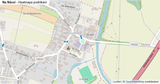 Na Návsi - mapa podnikání