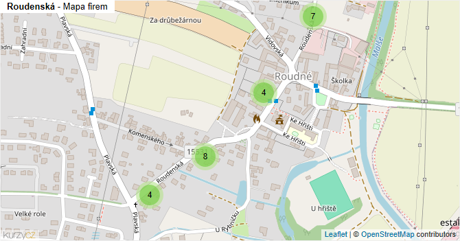 Roudenská - mapa firem