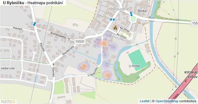 U Rybníčku - mapa podnikání