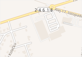 Alej 17. listopadu v obci Roudnice nad Labem - mapa ulice