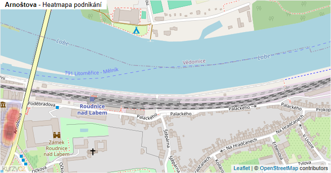 Arnoštova - mapa podnikání