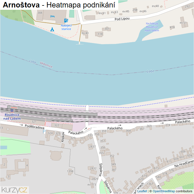 Mapa Arnoštova - Firmy v ulici.