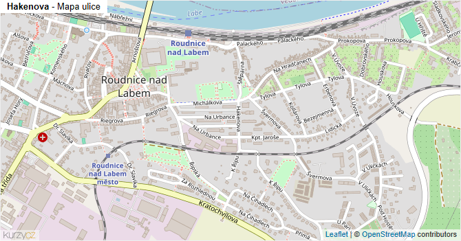 Hakenova - mapa ulice