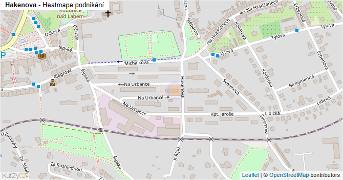 Hakenova - mapa podnikání