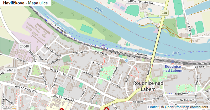 Havlíčkova - mapa ulice