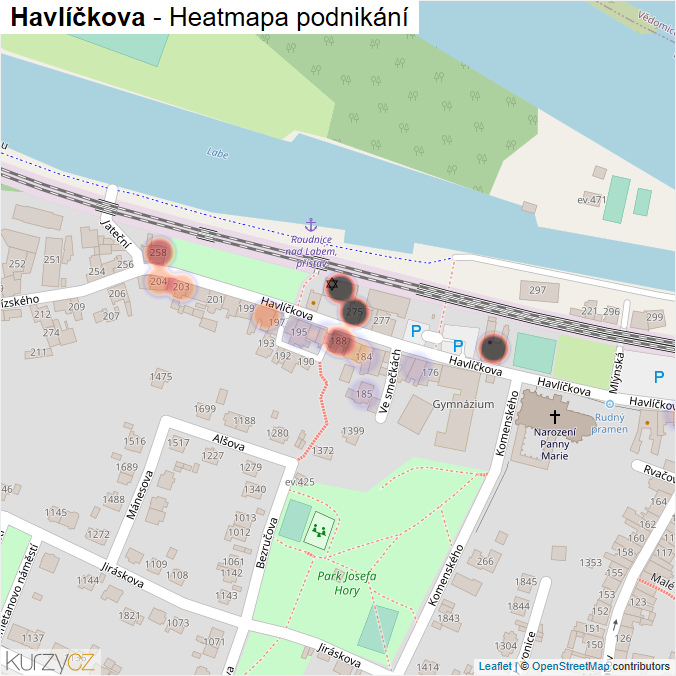 Mapa Havlíčkova - Firmy v ulici.