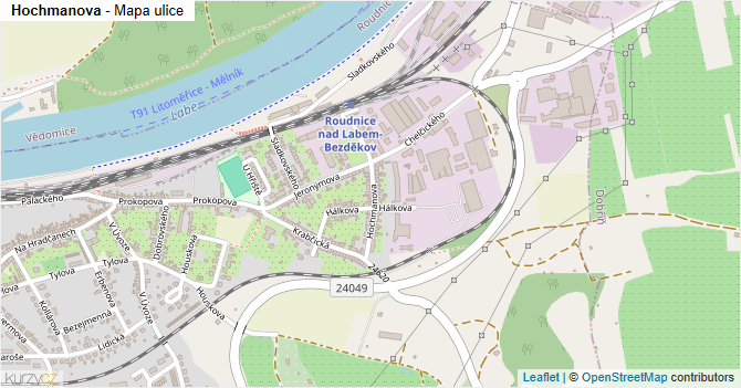 Hochmanova - mapa ulice