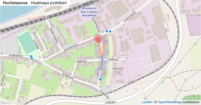 Hochmanova - mapa podnikání