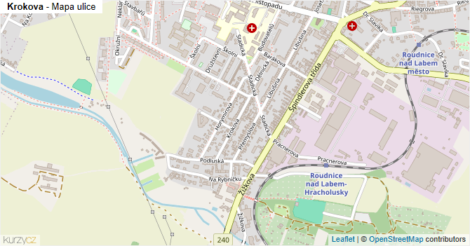 Krokova - mapa ulice
