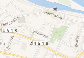 Mánesova v obci Roudnice nad Labem - mapa ulice
