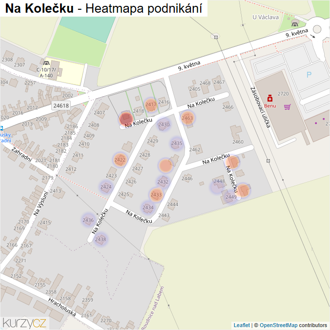 Mapa Na Kolečku - Firmy v ulici.