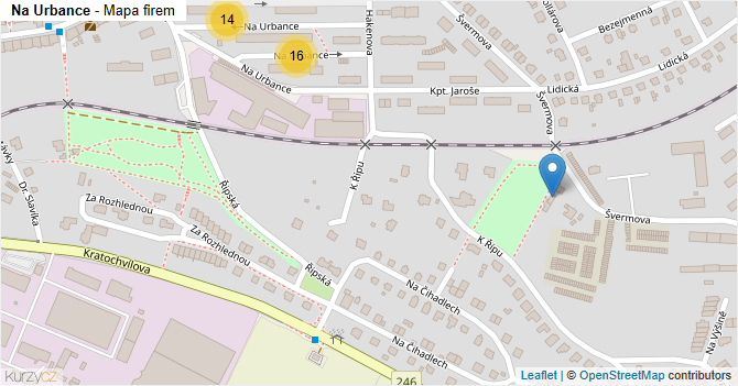 Na Urbance - mapa firem