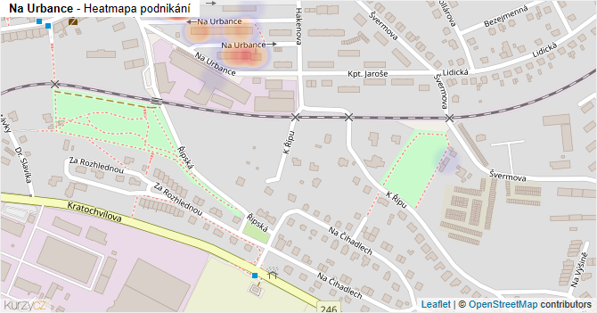 Na Urbance - mapa podnikání