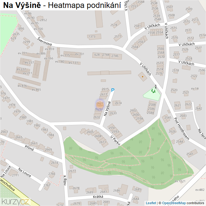 Mapa Na Výšině - Firmy v ulici.