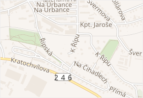 Nad Rájem v obci Roudnice nad Labem - mapa ulice