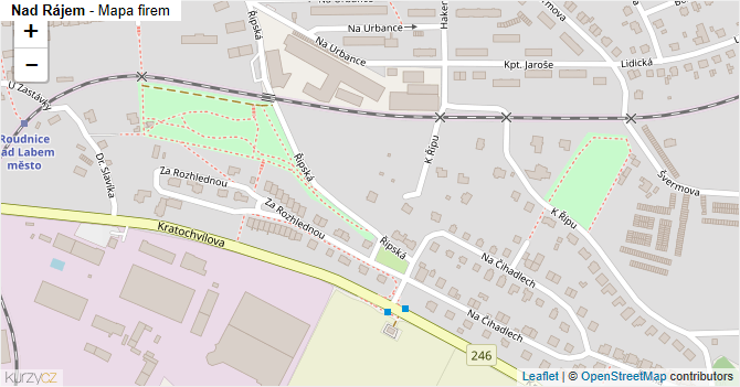 Nad Rájem - mapa firem