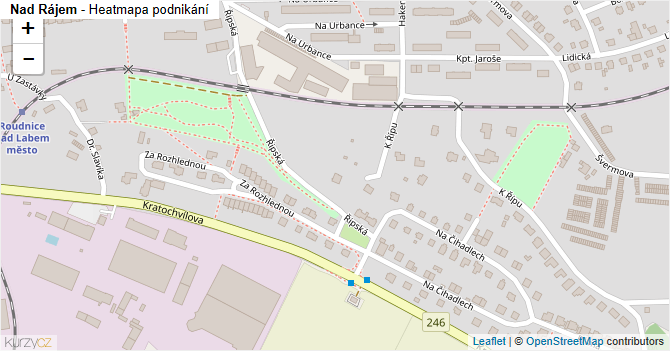 Nad Rájem - mapa podnikání