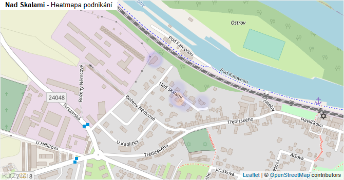 Nad Skalami - mapa podnikání