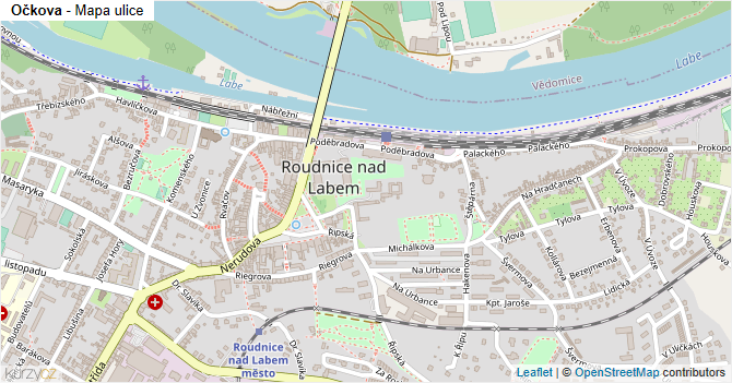 Očkova - mapa ulice