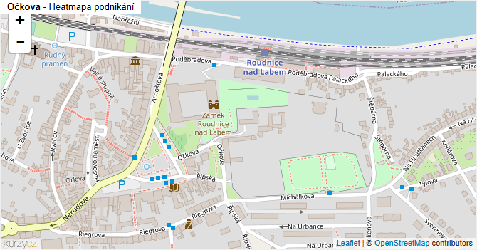 Očkova - mapa podnikání