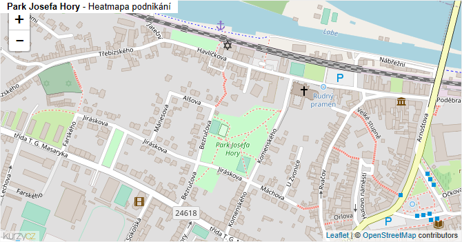 Park Josefa Hory - mapa podnikání
