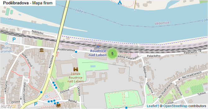 Poděbradova - mapa firem