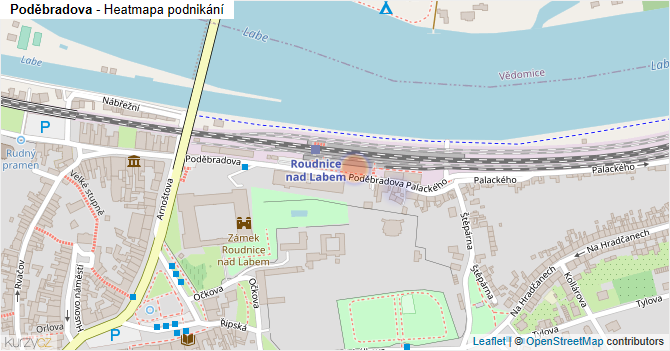 Poděbradova - mapa podnikání