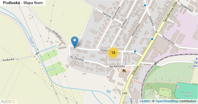 Podluská - mapa firem