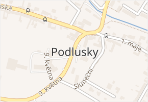 Podlusky v obci Roudnice nad Labem - mapa části obce