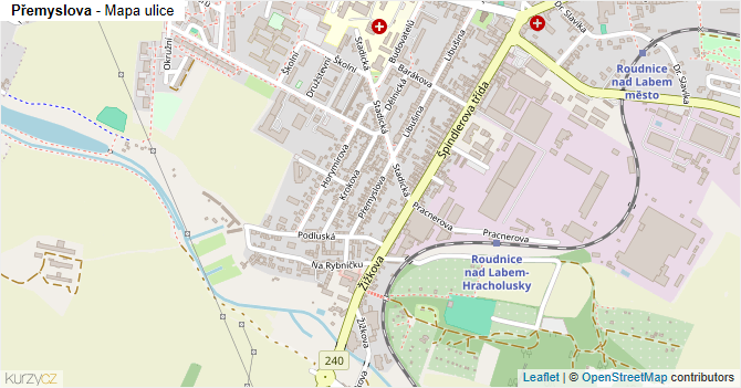 Přemyslova - mapa ulice