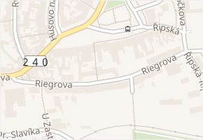 Riegrova v obci Roudnice nad Labem - mapa ulice